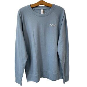Good Land Supply Co Nash Crewneck Sweatshirt Medium Blue Cotton Polyester NEW